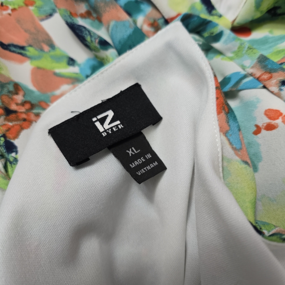 IZ Byer XL Watercolor Print Layered Tank Top – Beaded Detail - Picture 6 of 8